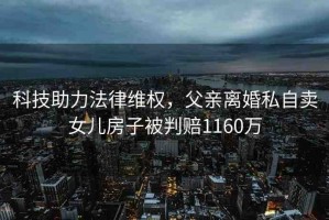 科技助力法律維權(quán)，父親離婚私自賣女兒房子被判賠1160萬