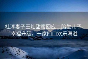 杜淳妻子王燦甜蜜回應二胎生兒子，幸福升級，一家四口歡樂滿溢