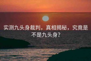 實測九頭身裁判，真相揭秘，究竟是不是九頭身？