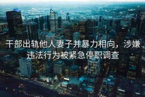 干部出軌他人妻子并暴力相向，涉嫌違法行為被緊急停職調(diào)查
