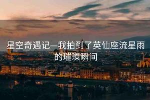 星空奇遇記—我拍到了英仙座流星雨的璀璨瞬間