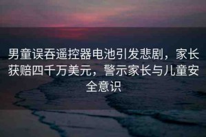 男童誤吞遙控器電池引發(fā)悲劇，家長獲賠四千萬美元，警示家長與兒童安全意識