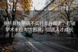 多所高校明確不實(shí)行非升即走，打破學(xué)術(shù)末位淘汰困境，促進(jìn)人才成長(zhǎng)
