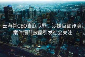云海肴CEO當庭認罪，涉嫌巨額詐騙，案件細節(jié)披露引發(fā)社會關(guān)注