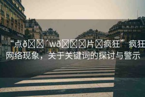 “點??w??片?瘋狂”瘋狂網(wǎng)絡現(xiàn)象，關(guān)于關(guān)鍵詞的探討與警示