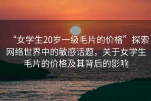 “女學(xué)生20歲一級(jí)毛片的價(jià)格”探索網(wǎng)絡(luò)世界中的敏感話題，關(guān)于女學(xué)生毛片的價(jià)格及其背后的影響