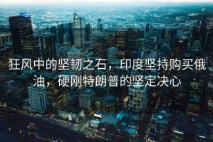 狂風(fēng)中的堅韌之石，印度堅持購買俄油，硬剛特朗普的堅定決心