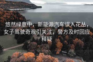 悠然綠意中，新能源汽車誤入花叢，女子駕駛奇觀引關(guān)注，警方及時回應(yīng)釋疑