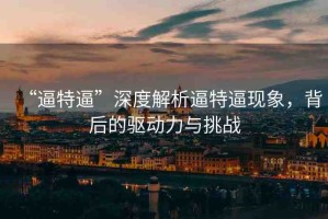 “逼特逼”深度解析逼特逼現(xiàn)象，背后的驅(qū)動力與挑戰(zhàn)