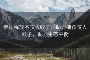 佛山釋放不咬人蚊子，助力捕食咬人蚊子，助力生態(tài)平衡