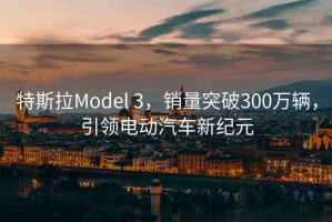 特斯拉Model 3，銷量突破300萬(wàn)輛，引領(lǐng)電動(dòng)汽車新紀(jì)元