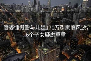 婆婆慷慨贈與兒媳170萬引家庭風(fēng)波，6個子女疑慮重重
