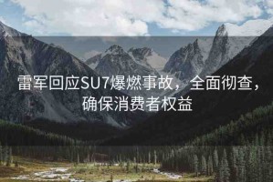 雷軍回應(yīng)SU7爆燃事故，全面徹查，確保消費(fèi)者權(quán)益