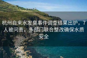 杭州自來水發(fā)臭事件調(diào)查結(jié)果出爐，7人被問責(zé)，多部門聯(lián)合整改確保水質(zhì)安全