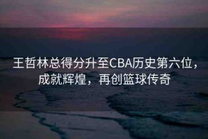王哲林總得分升至CBA歷史第六位，成就輝煌，再創(chuàng)籃球傳奇