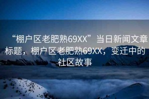 “棚戶區(qū)老肥熟69XX”當日新聞文章標題，棚戶區(qū)老肥熟69XX，變遷中的社區(qū)故事