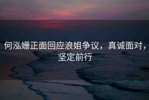 何泓姍正面回應(yīng)浪姐爭議，真誠面對，堅定前行