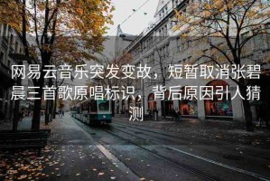 網(wǎng)易云音樂突發(fā)變故，短暫取消張碧晨三首歌原唱標識，背后原因引人猜測