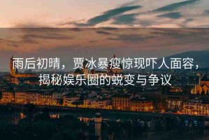 雨后初晴，賈冰暴瘦驚現(xiàn)嚇人面容，揭秘娛樂(lè)圈的蛻變與爭(zhēng)議
