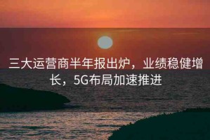 三大運營商半年報出爐，業(yè)績穩(wěn)健增長，5G布局加速推進