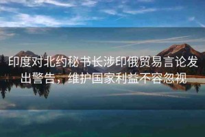 印度對北約秘書長涉印俄貿(mào)易言論發(fā)出警告，維護(hù)國家利益不容忽視