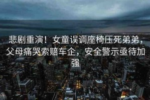 悲劇重演！女童誤調(diào)座椅壓死弟弟，父母痛哭索賠車企，安全警示亟待加強(qiáng)