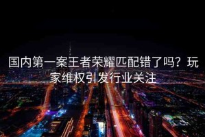 國內(nèi)第一案王者榮耀匹配錯(cuò)了嗎？玩家維權(quán)引發(fā)行業(yè)關(guān)注