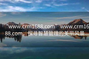 “www.crm1688.com”www.crm1688.com，探尋智慧管理的美麗風(fēng)景