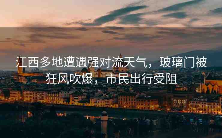 江西多地遭遇強對流天氣，玻璃門被狂風吹爆，市民出行受阻