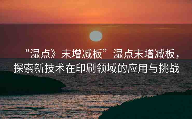 “濕點(diǎn)》末增減板”濕點(diǎn)末增減板，探索新技術(shù)在印刷領(lǐng)域的應(yīng)用與挑戰(zhàn)