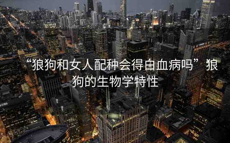 “狼狗和女人配種會得白血病嗎”狼狗的生物學(xué)特性
