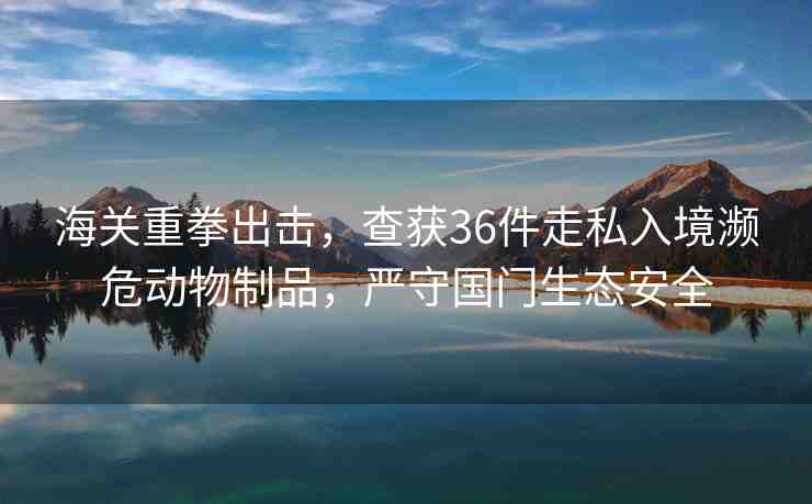 海關重拳出擊，查獲36件走私入境瀕危動物制品，嚴守國門生態(tài)安全