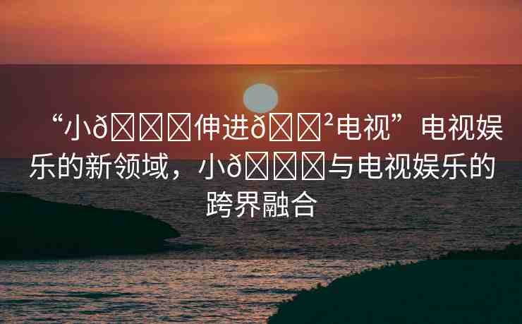 “小??伸進(jìn)??電視”電視娛樂(lè)的新領(lǐng)域，小??與電視娛樂(lè)的跨界融合