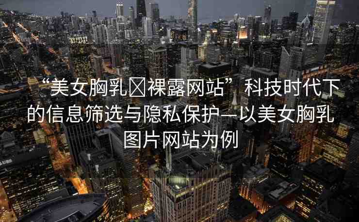 “美女胸乳?裸露網(wǎng)站”科技時代下的信息篩選與隱私保護(hù)—以美女胸乳圖片網(wǎng)站為例