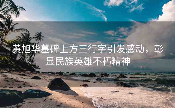 黃旭華墓碑上方三行字引發(fā)感動，彰顯民族英雄不朽精神