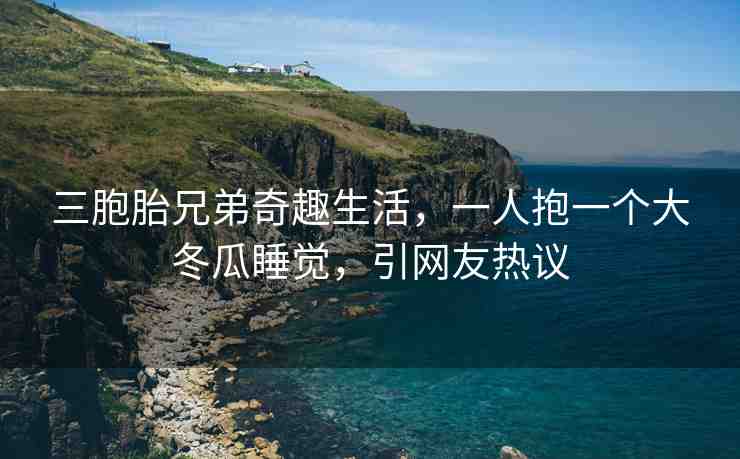 三胞胎兄弟奇趣生活，一人抱一個大冬瓜睡覺，引網(wǎng)友熱議