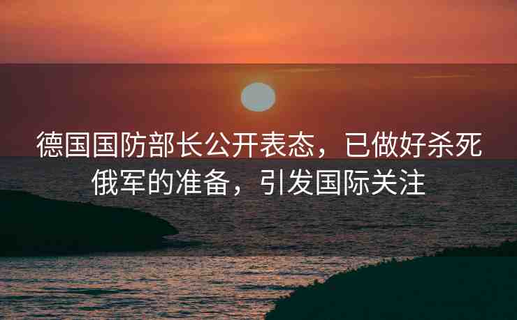 德國國防部長公開表態(tài)，已做好殺死俄軍的準備，引發(fā)國際關(guān)注