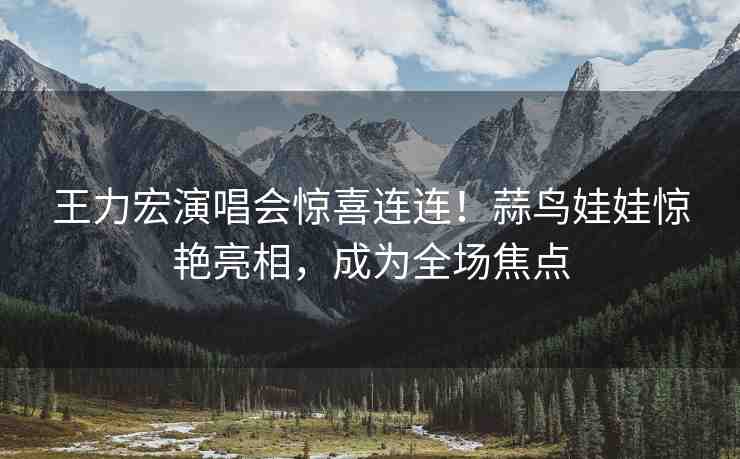 王力宏演唱會(huì)驚喜連連！蒜鳥娃娃驚艷亮相，成為全場焦點(diǎn)
