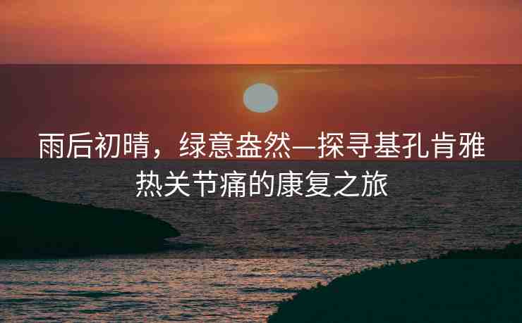 雨后初晴，綠意盎然—探尋基孔肯雅熱關(guān)節(jié)痛的康復(fù)之旅