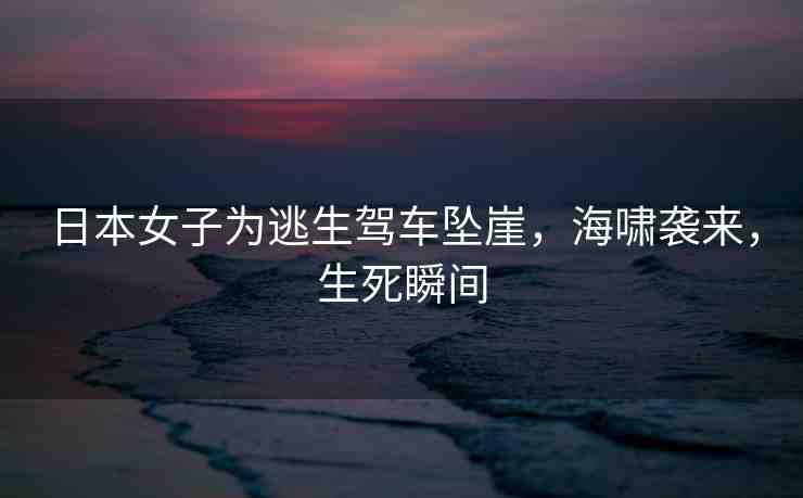 日本女子為逃生駕車墜崖，海嘯襲來，生死瞬間