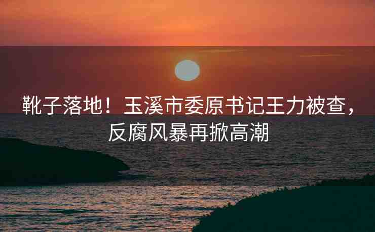 靴子落地！玉溪市委原書記王力被查，反腐風(fēng)暴再掀高潮