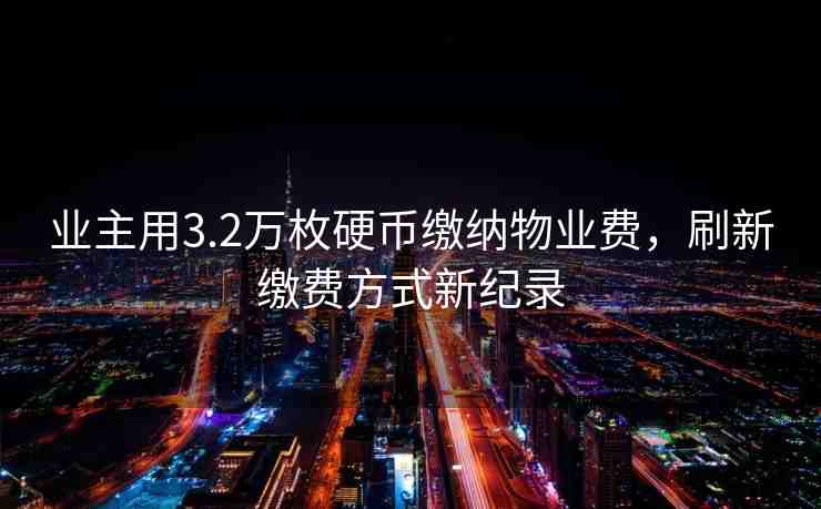 業(yè)主用3.2萬枚硬幣繳納物業(yè)費(fèi)，刷新繳費(fèi)方式新紀(jì)錄