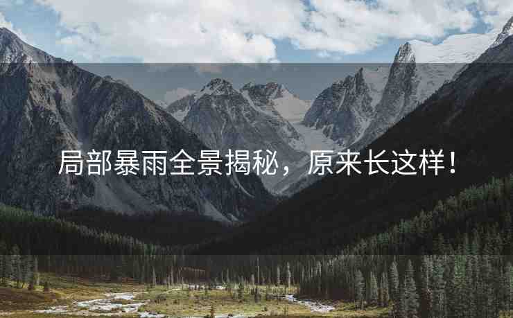 局部暴雨全景揭秘，原來(lái)長(zhǎng)這樣！