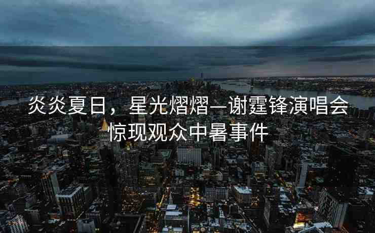 炎炎夏日，星光熠熠—謝霆鋒演唱會驚現(xiàn)觀眾中暑事件