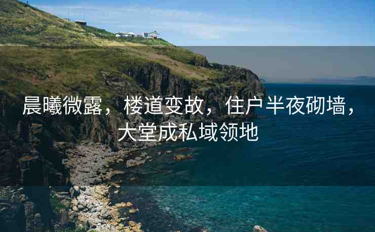晨曦微露，樓道變故，住戶半夜砌墻，大堂成私域領(lǐng)地
